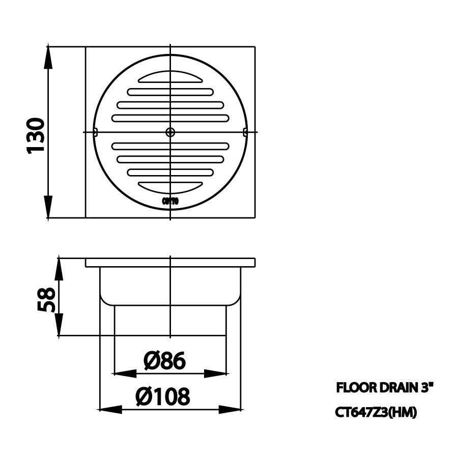 Ga thoát sàn COTTO CT647Z3(HM) chống hôi - 2