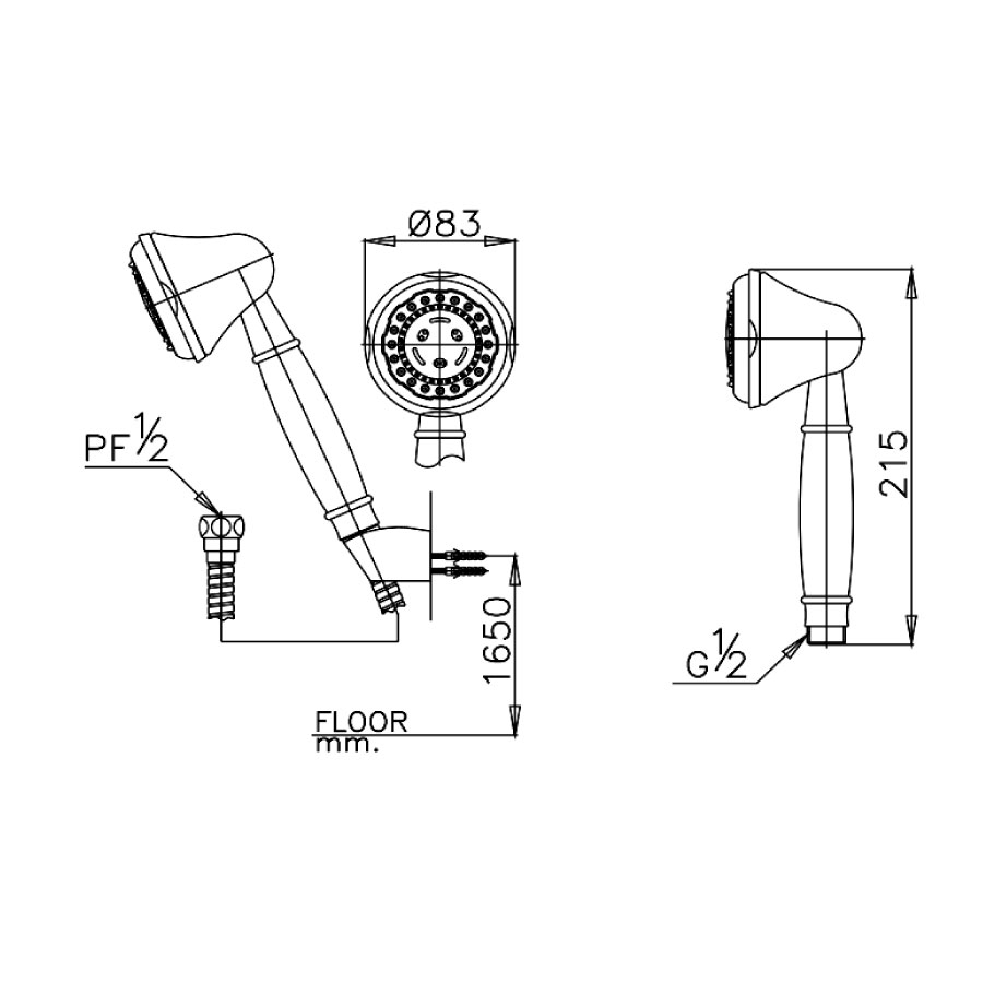 Tay sen tắm COTTO Z58(HM) 1 chức năng - 2
