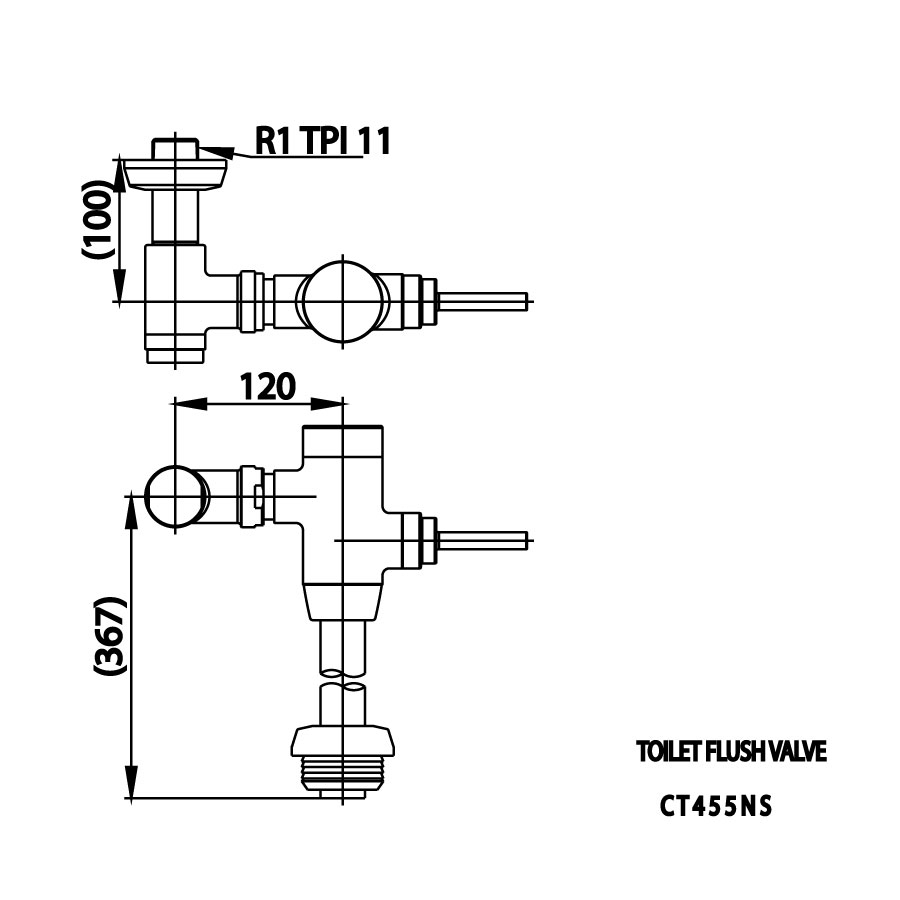 Van xả trực tiếp cho bàn cầu COTTO CT455NS - 2