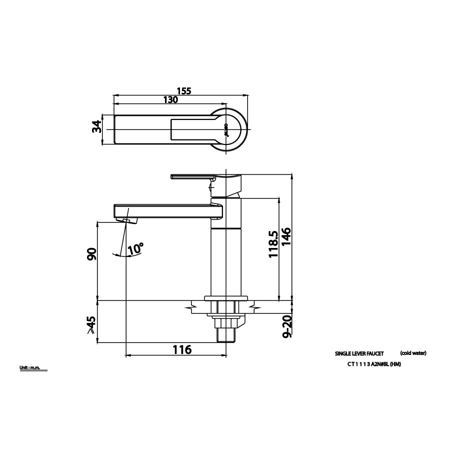 Vòi lavabo lạnh COTTO CT1113A2N