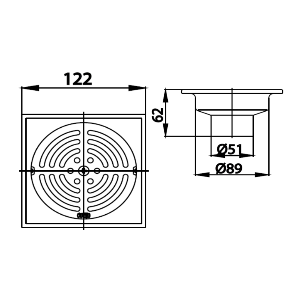 Phễu thoát sàn chống hôi COTTO CT640Z3P(HM) - 2