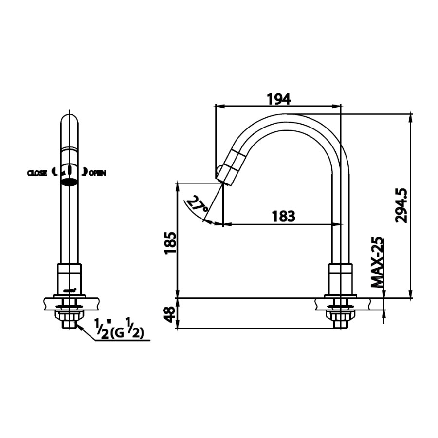 Vòi chậu lavabo COTTO CT1063 lạnh Minimus - 2