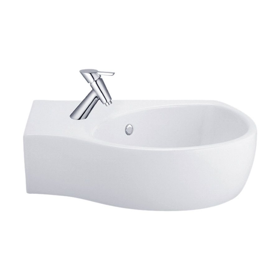 Chậu lavabo treo tường đặt góc COTTO C02807 His