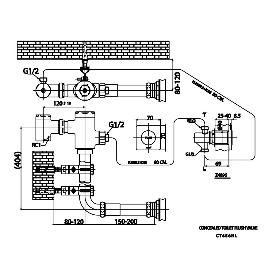 Van xả trực tiếp cho bàn cầu COTTO CT456NL - 2