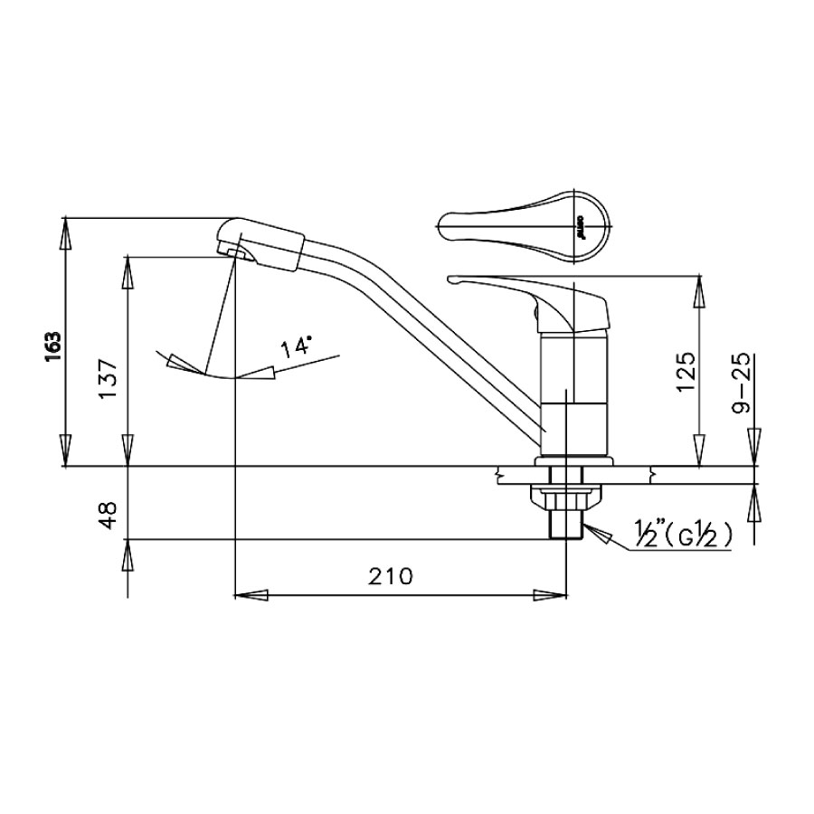 Vòi bếp COTTO CT188D lạnh Arona - 2