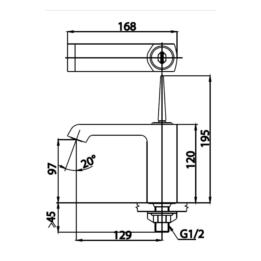 Vòi chậu lavabo COTTO CT1181J lạnh Cubic