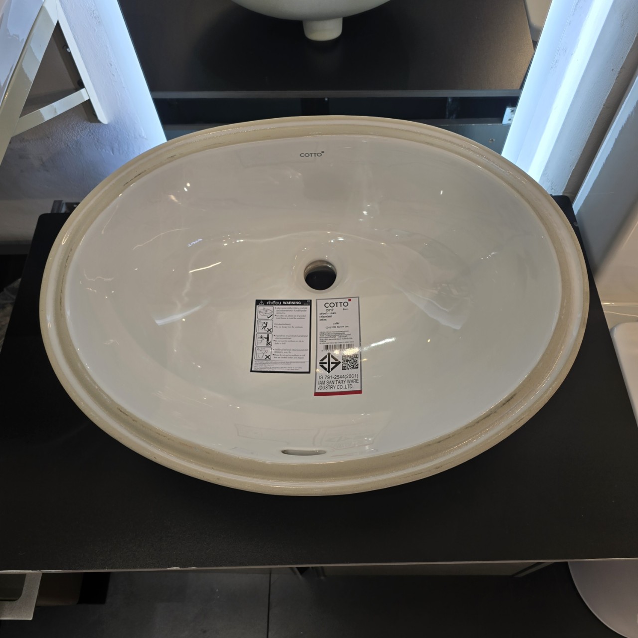 Chậu rửa mặt lavabo âm bàn COTTO C017 - 3