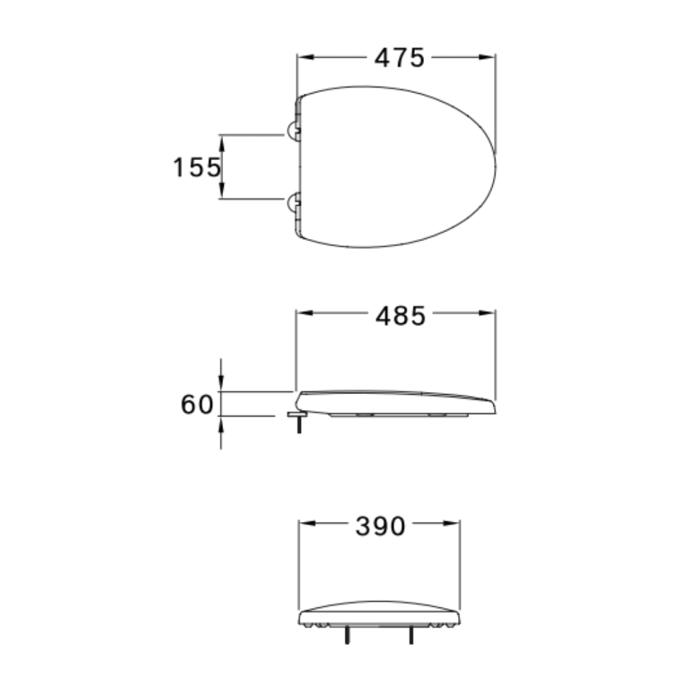 Nắp bàn cầu đóng êm COTTO C91620