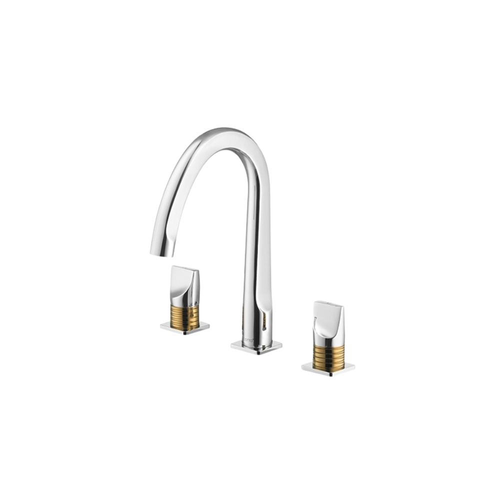 Vòi chậu lavabo COTTO CT2282C46 / BLGR / CG nóng lạnh 3 lỗ Crescent - 4