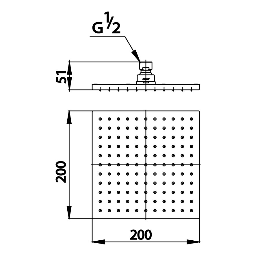 Bát sen mưa COTTO Z02V gắn trần