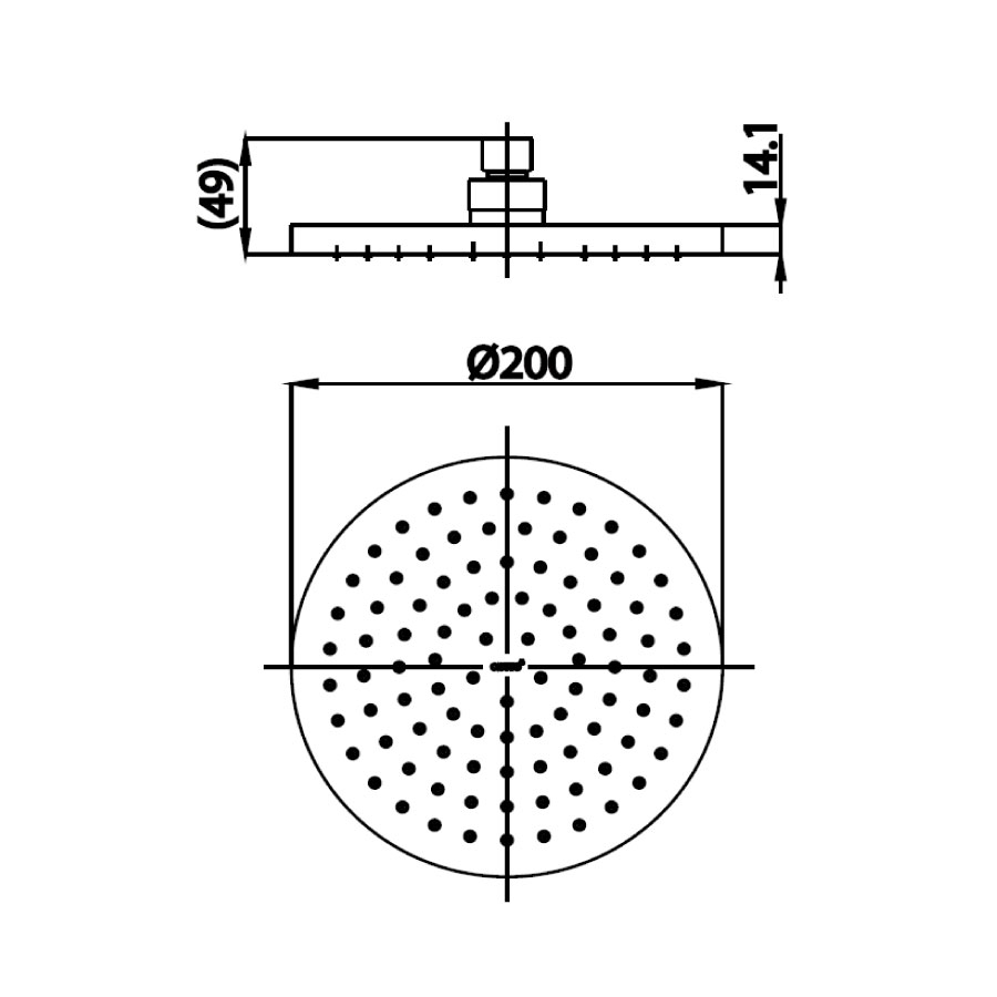 Bát sen mưa COTTO Z94V gắn trần