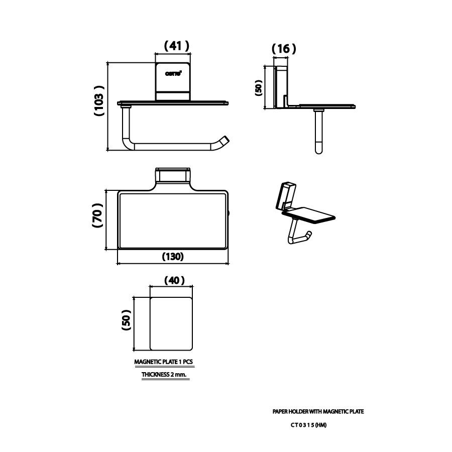 Lô giấy vệ sinh COTTO CT0315(HM) Magneto - 2