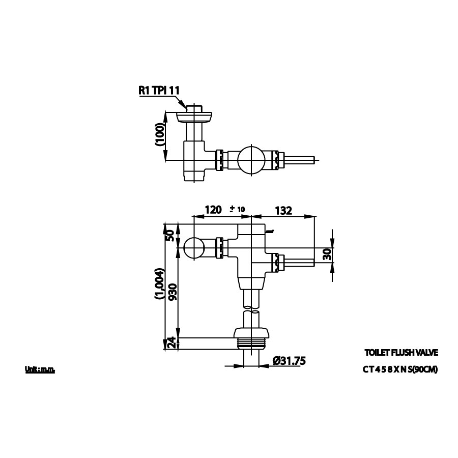 Van xả trực tiếp cho bàn cầu COTTO CT458XNS - 3