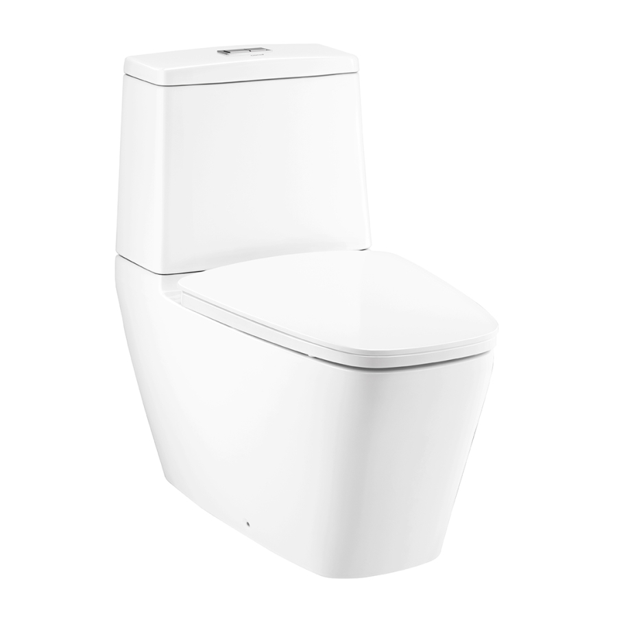 Bồn cầu 2 khối COTTO C135107 nắp êm dòng Hercules Curve