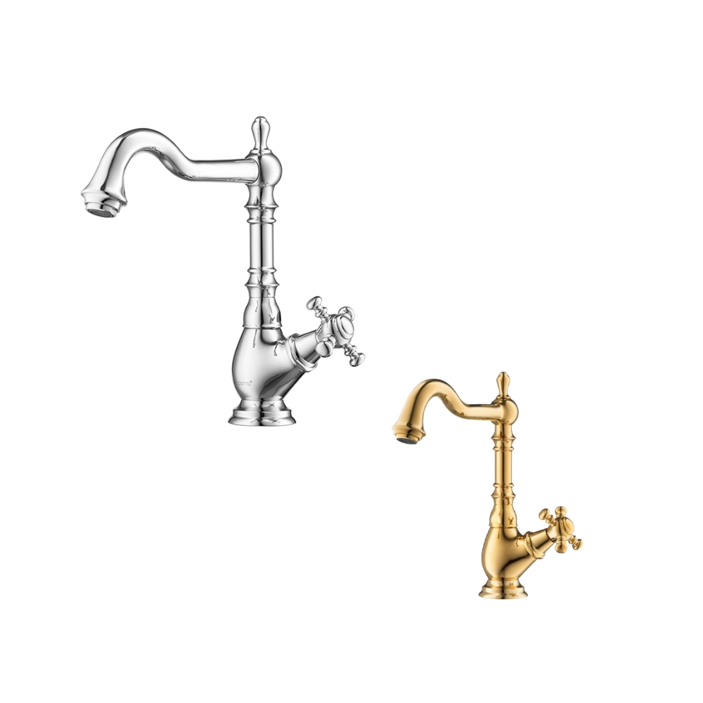Vòi chậu lavabo COTTO CT1201C18 / CT1201C18#GR nước lạnh thân cao Glamis - 2