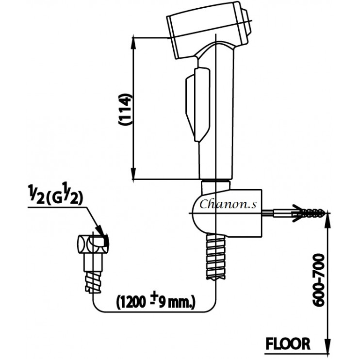 Vòi xịt vệ sinh COTTO CT980H#WH(HM)