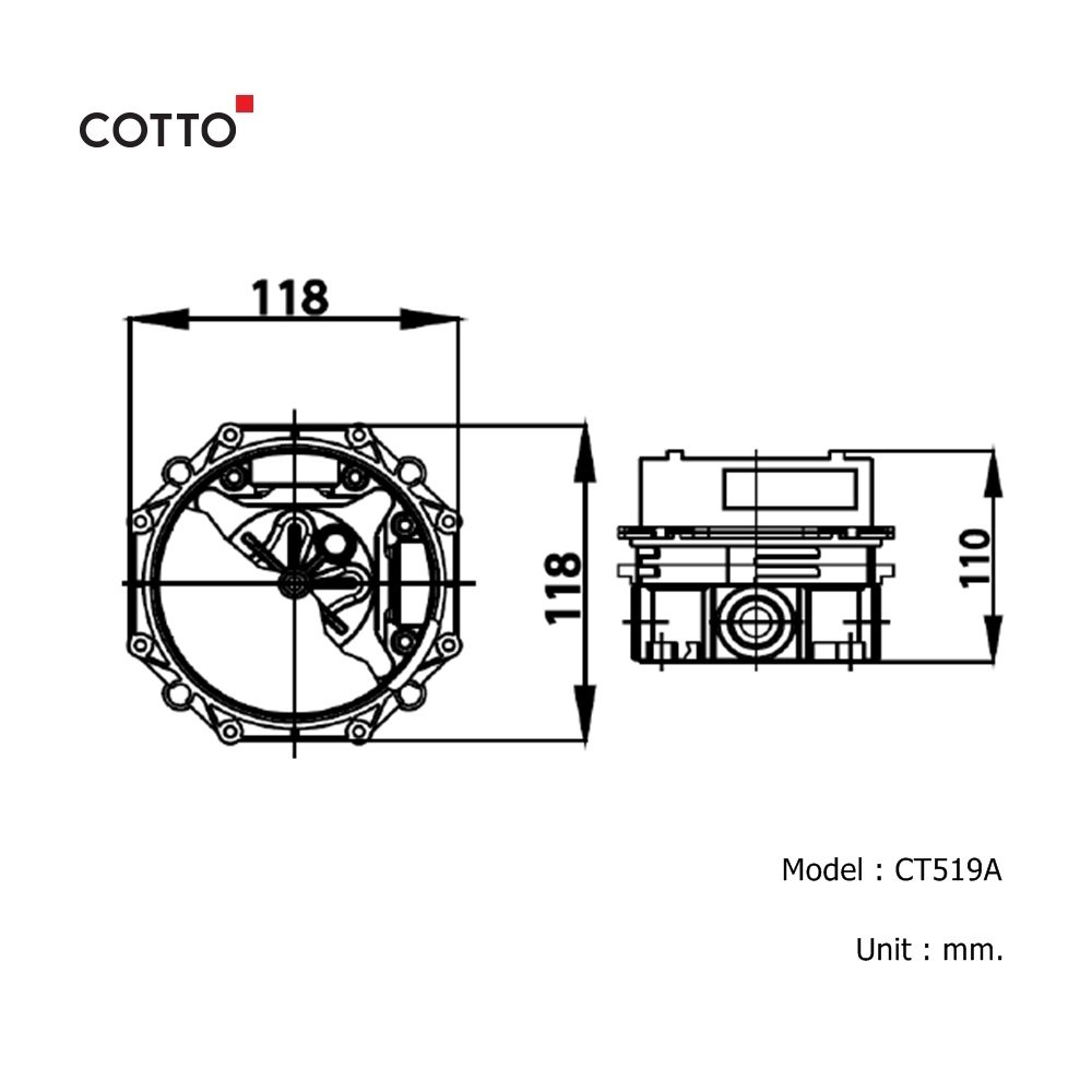 Phụ kiện van âm tường COTTO CT519A