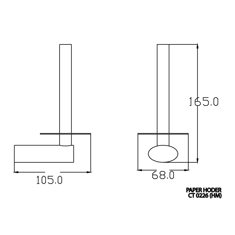 Lô giấy vệ sinh COTTO CT0226 đứng Curve
