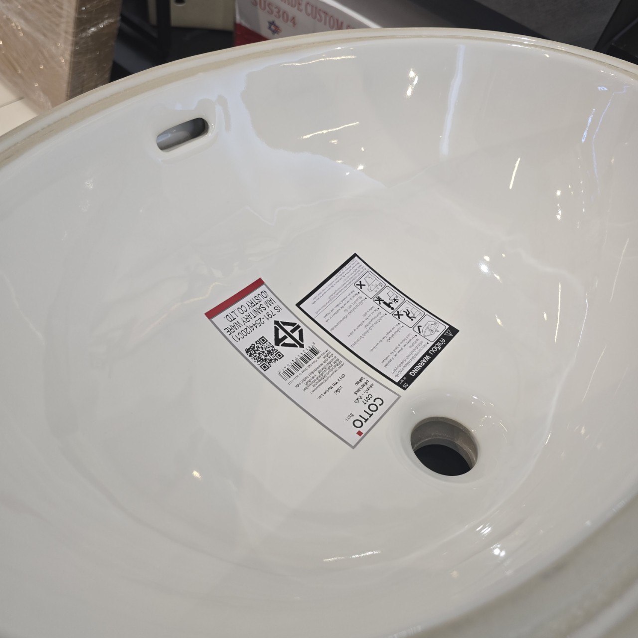 Chậu rửa mặt lavabo âm bàn COTTO C017 - 5