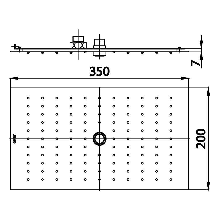Bát sen mưa COTTO ZF01LRC âm trần Xpano (center)
