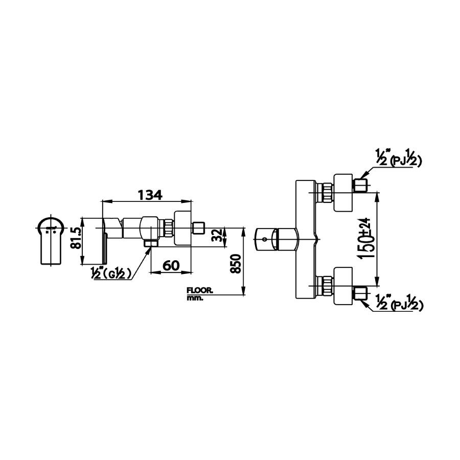 Củ sen tắm COTTO CT2096A nóng lạnh Alto - 2