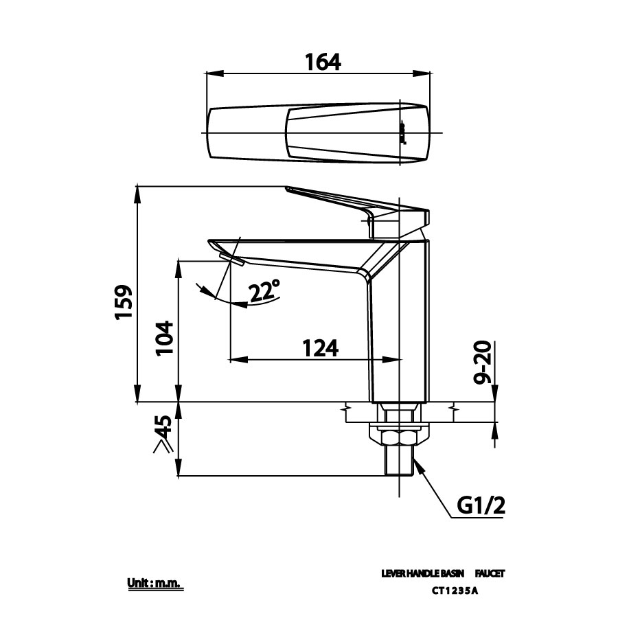Vòi chậu lavabo COTTO CT1235A lạnh Essentia