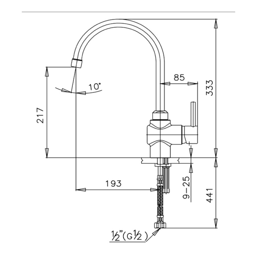 Vòi bếp COTTO CT289A nóng lạnh Anthony