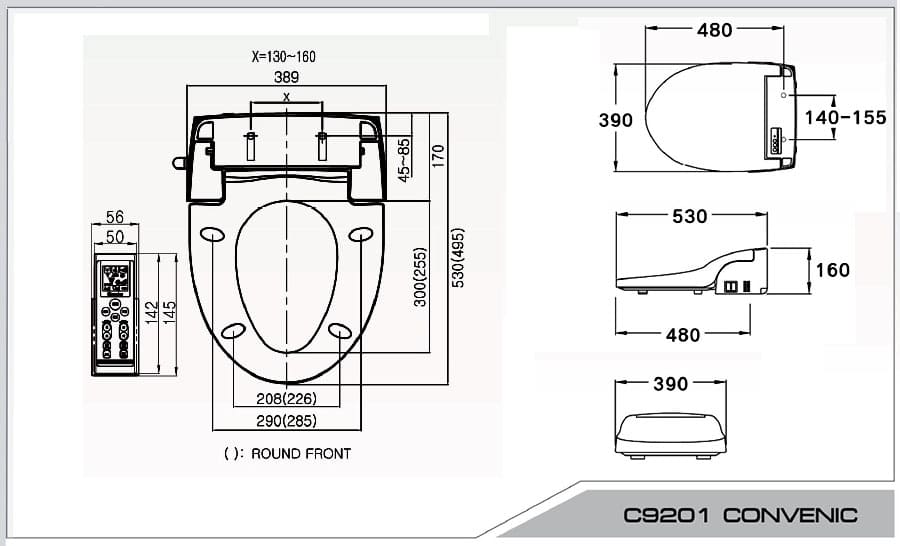 Nắp rửa điện tử COTTO C9201 - 2