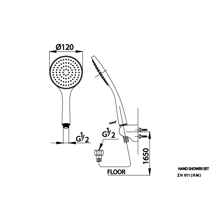 Tay sen tắm COTTO ZH011(HM) 1 chức năng