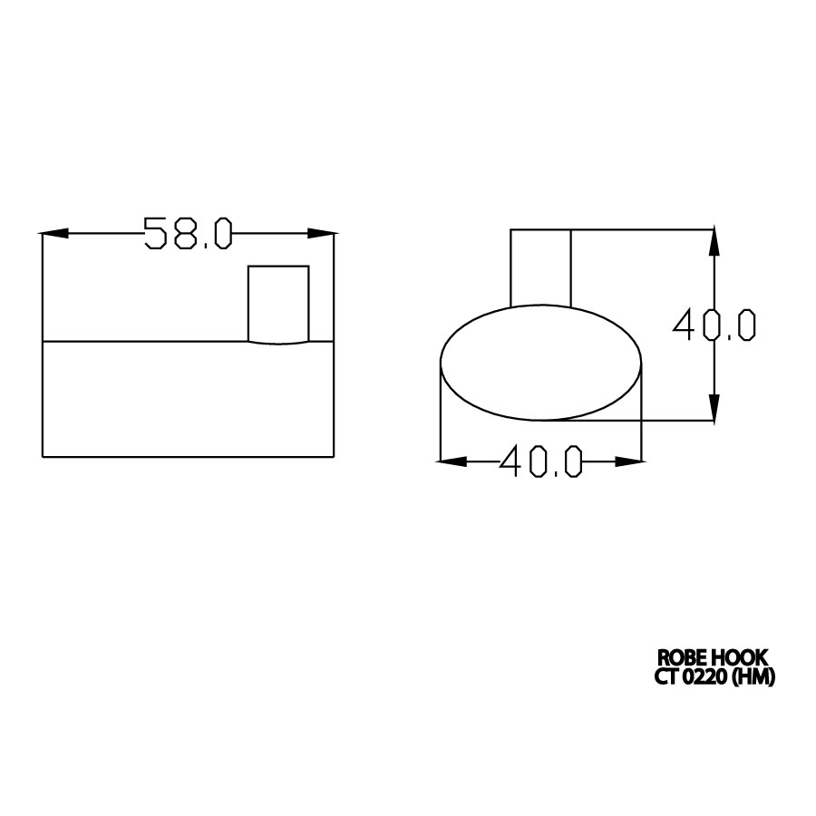 Móc áo COTTO CT0220 đơn Curve