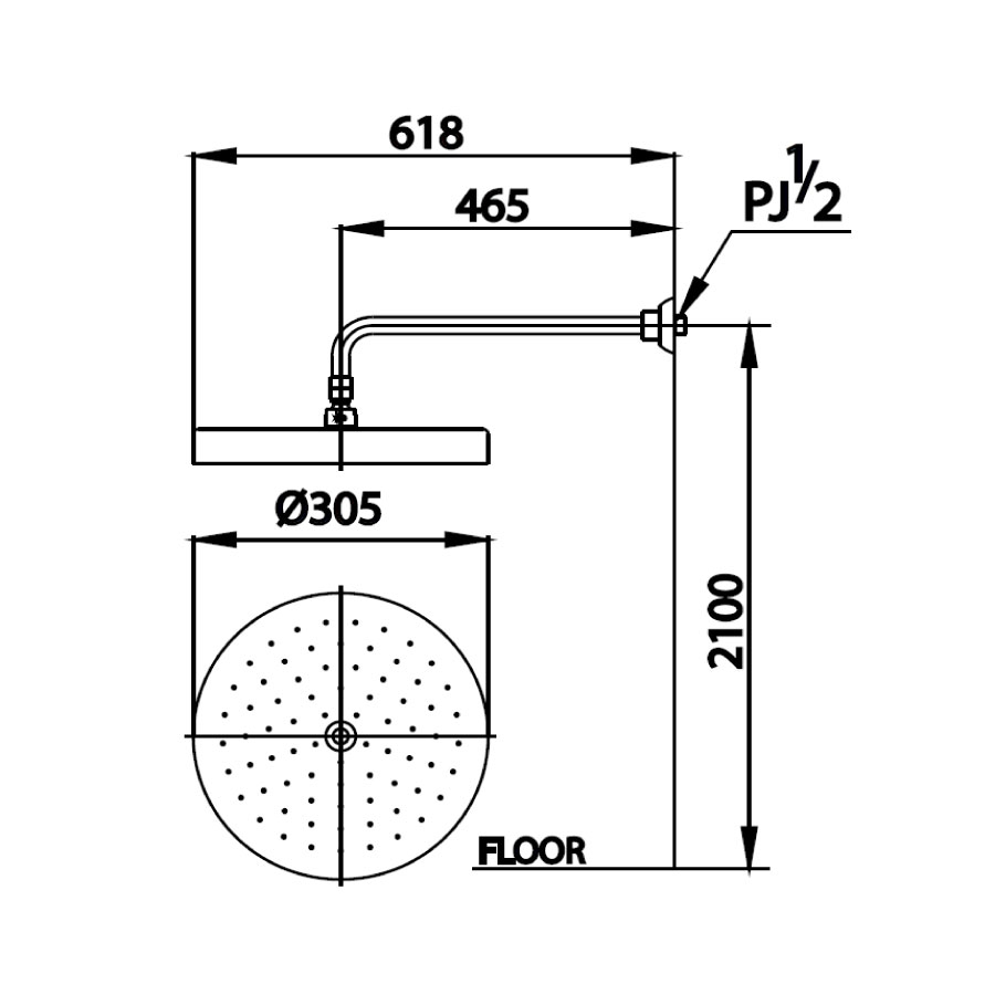 Bát sen mưa COTTO Z46X3 gắn tường - 2