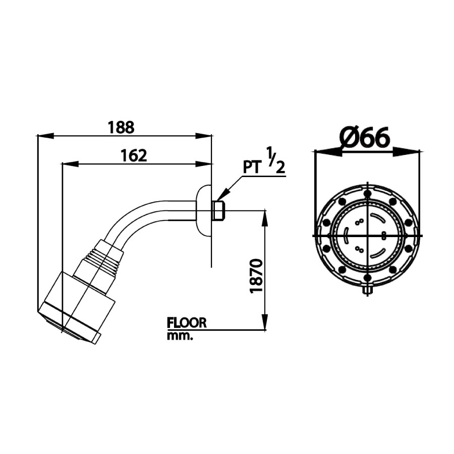 Bát sen COTTO S5(HM) gắn tường 1 chức năng
