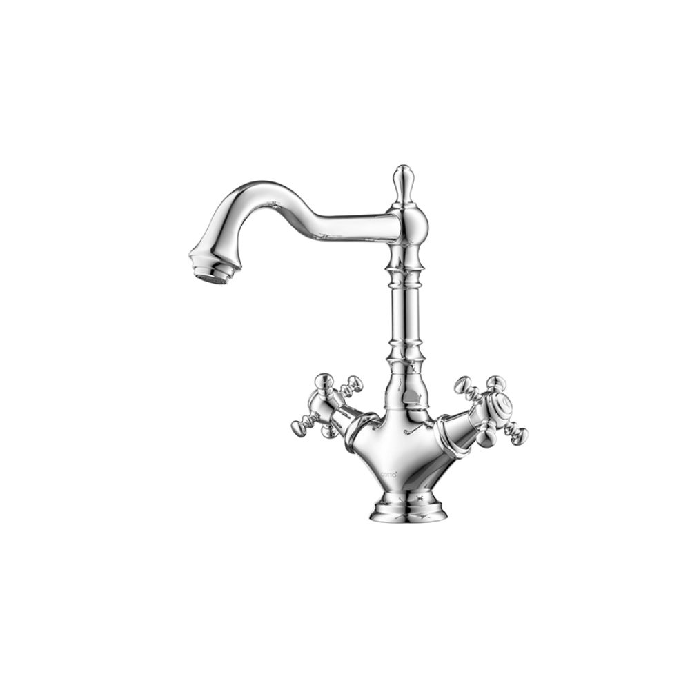 Vòi chậu lavabo COTTO CT2223C18 / CT2223C18#GR nóng lạnh thân cao Glamis - 4