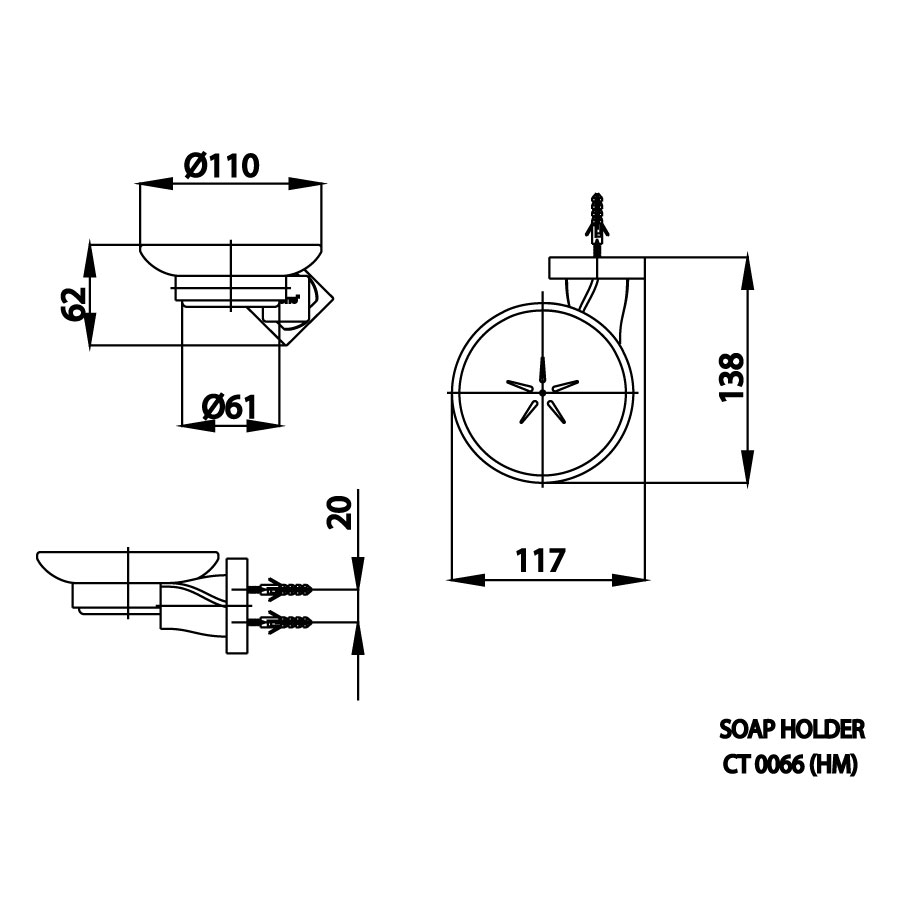 Kệ xà phòng COTTO CT0066