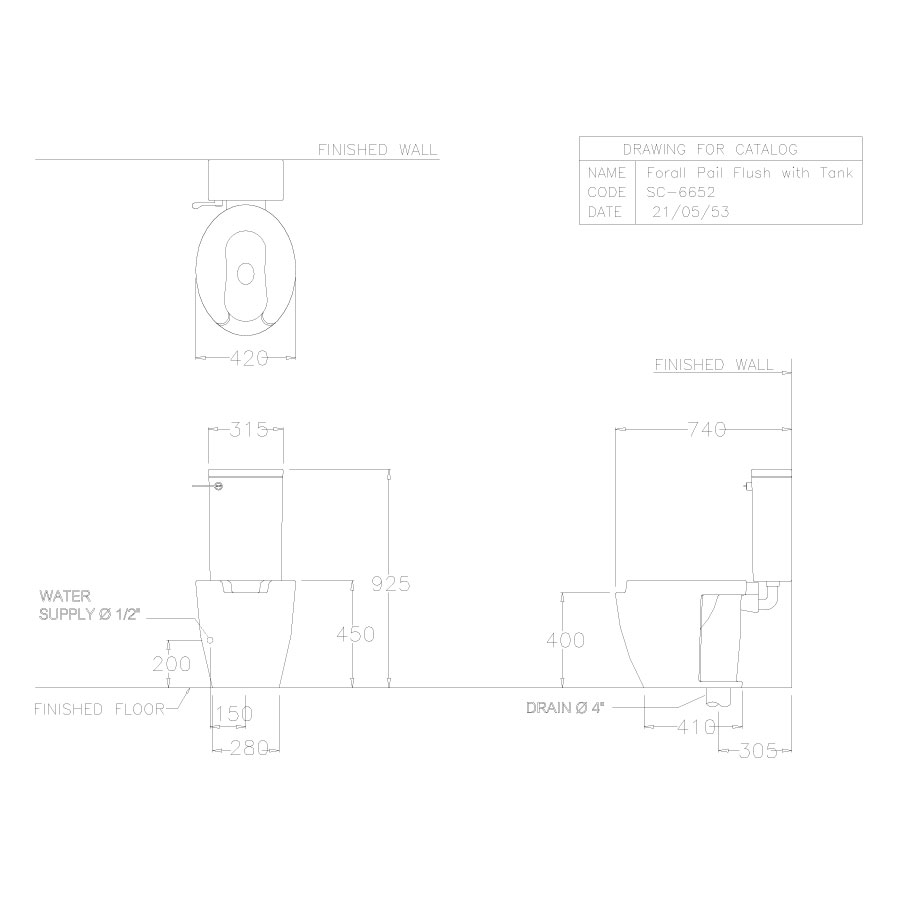 Bồn cầu 2 khối COTTO SC6652WH nắp êm dòng Forall 40 - 2