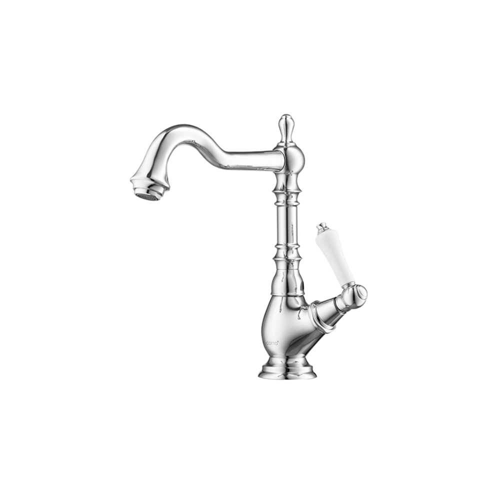 Vòi chậu lavabo COTTO CT1201C42 / CT1201C42#GR nước lạnh thân cao Glamis - 4