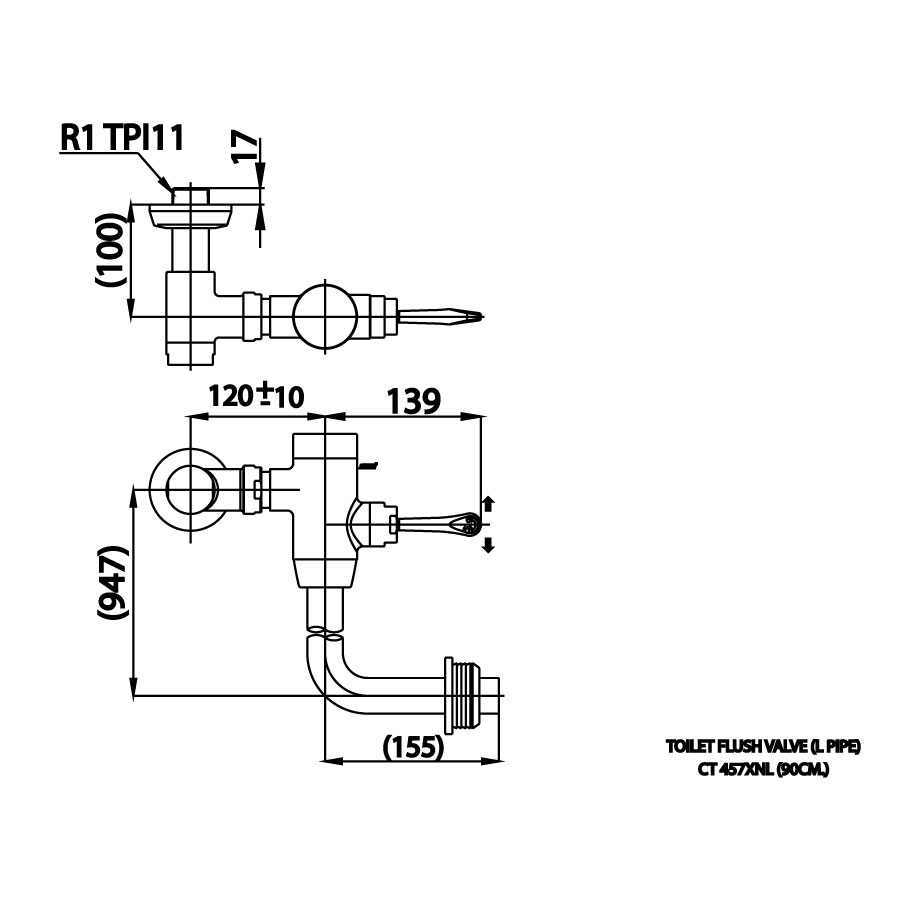 Van xả trực tiếp cho bàn cầu COTTO CT457XNL - 6