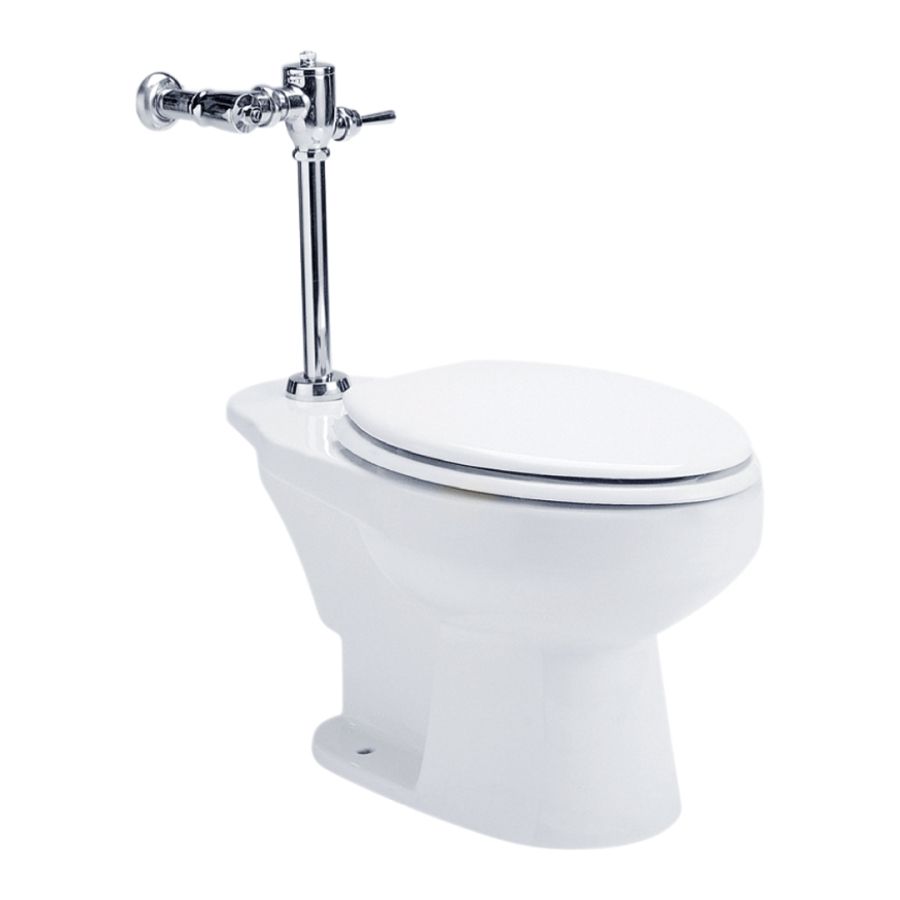 Bồn cầu đặt sàn COTTO C124207BI van xả trực tiếp Simply Modish nắp đóng êm