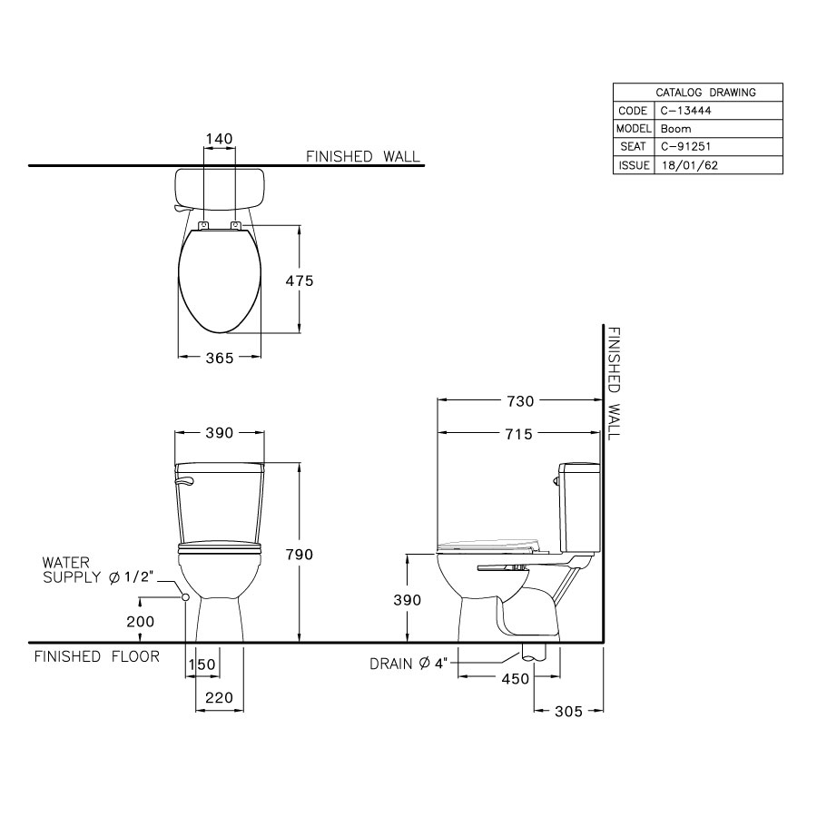 Bồn cầu 2 khối COTTO C13444 nắp êm dòng Boom - 2