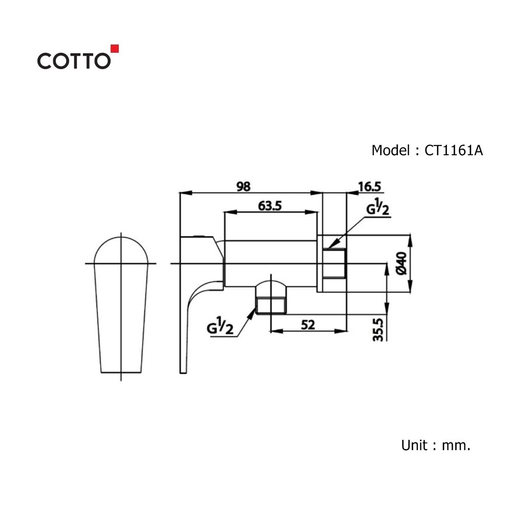 Củ sen lạnh COTTO CT1161A
