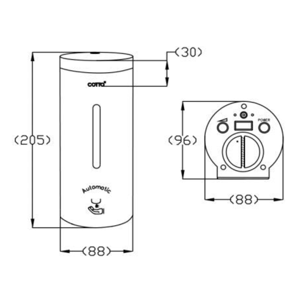 Hộp xịt xà phòng cảm ứng dùng pin COTTO CT6302