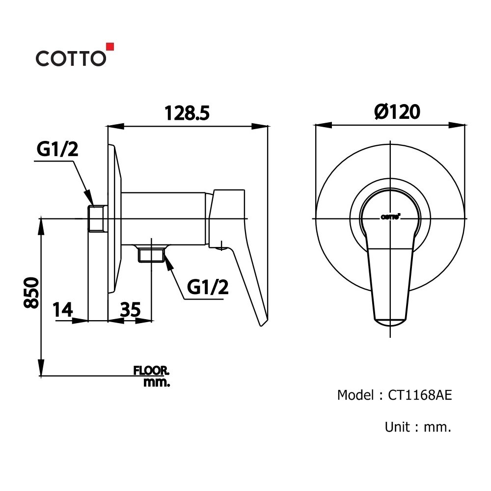 Củ sen lạnh COTTO CT1168AE - 2