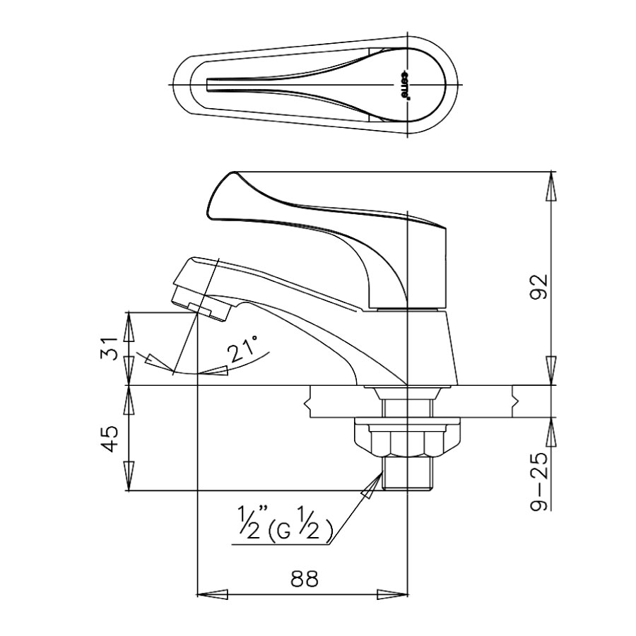 Vòi chậu lavabo COTTO CT160C10(HM) lạnh Windy