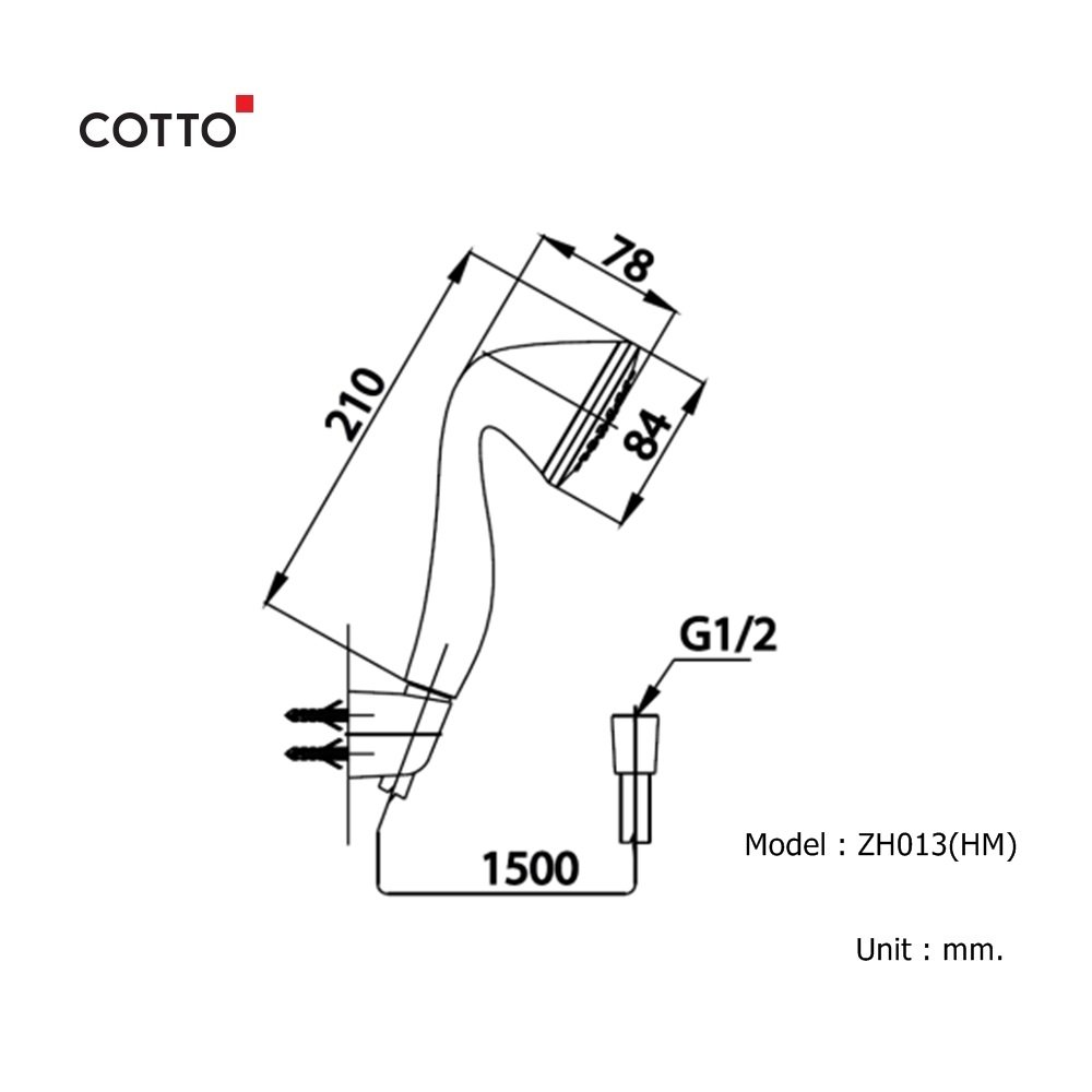 Tay sen tắm COTTO ZH013(HM) có đèn led