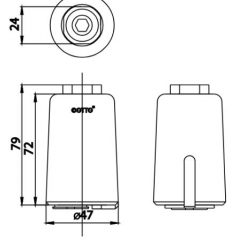 Đầu vòi bếp cảm ứng nước lạnh dùng pin COTTO CT4922DC