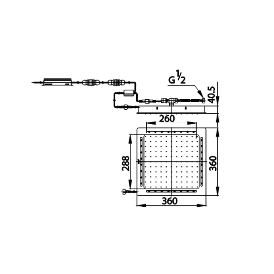 Bát sen mưa COTTO Z12 âm trần - 2