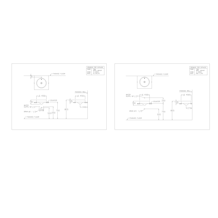 Chậu rửa lavabo đặt bàn COTTO C00027 Neo - 2