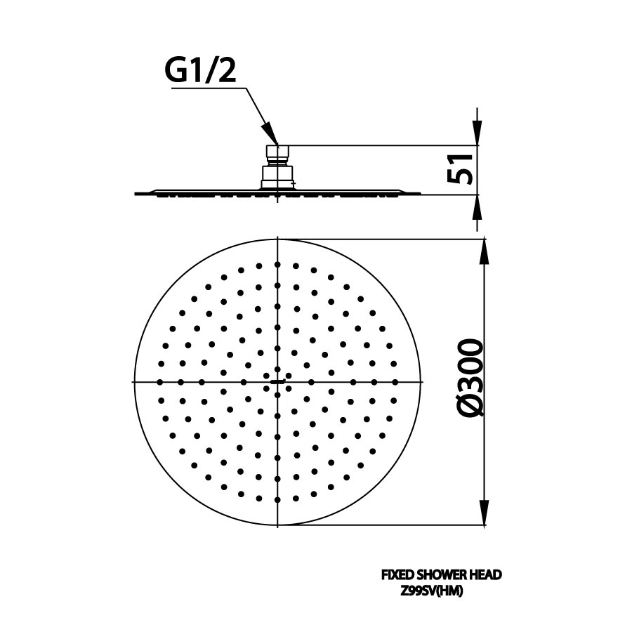 Bát sen mưa COTTO Z99SV gắn trần - 2