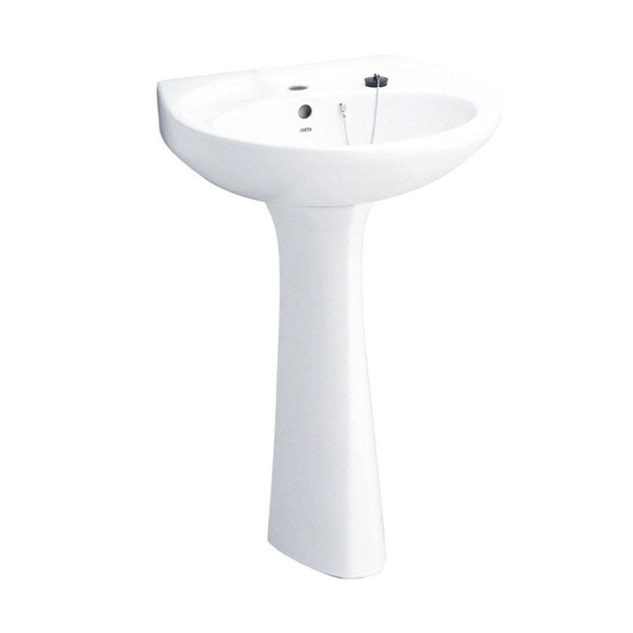 Chậu lavabo treo tường COTTO C012/C412 chân dài Kensington 22