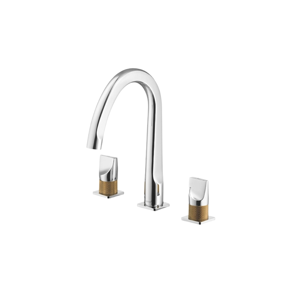 Vòi chậu lavabo COTTO CT2282C45 / BLGR / CG nóng lạnh 3 lỗ Crescent - 4